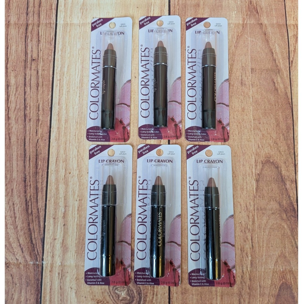 6 PK Colormates SOFT PLUM Lip Crayon Discontinued #62633